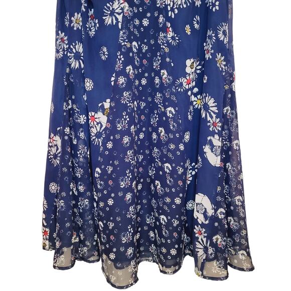 Jason Wu for Target blue mixed print floral flowy sleeveless dress - Picture 5 of 11